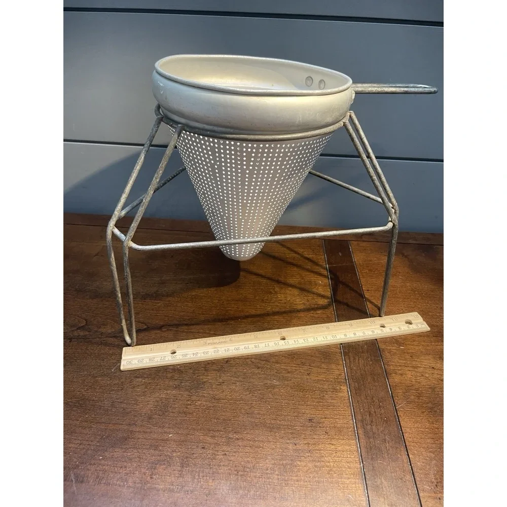 VTG Aluminum Cone Colander Strainer Sieve For Canning